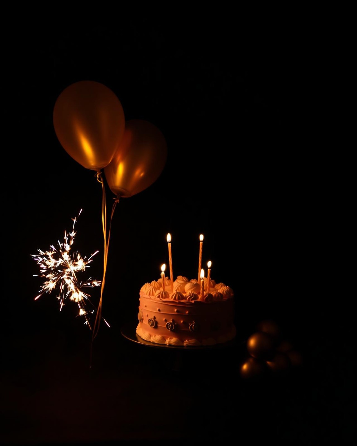 Hands clapping over a sparkler-lit birthday cake